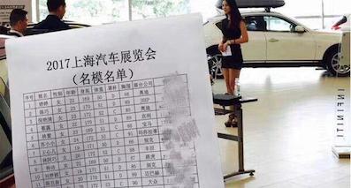 這有一份上海車展美女車模微信名單，收好不謝！