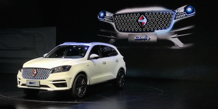 純電動(dòng)版車型 寶沃BXi7車型正式亮相