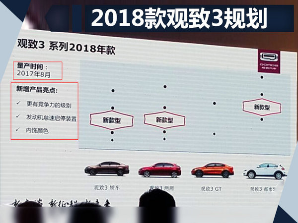 觀致3迎來年度改款 3款新車將于本月實(shí)現(xiàn)量產(chǎn)-圖2