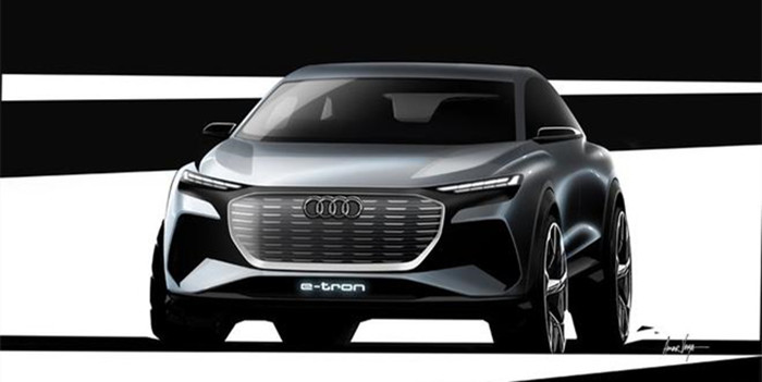 奧迪Q4 e-tron概念車預(yù)告圖 日內(nèi)瓦車展亮相