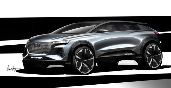 奧迪Q4 e-tron概念車預(yù)告圖 日內(nèi)瓦車展亮相