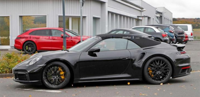 超過650馬力 新911 Turbo敞篷版諜照