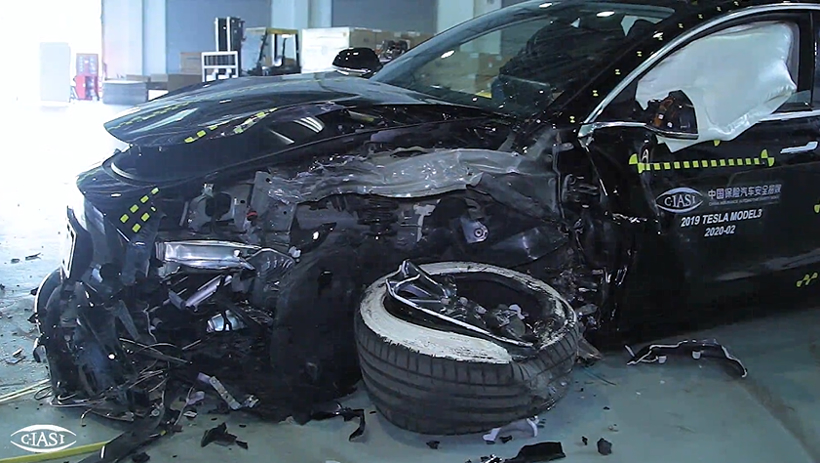 國產(chǎn)特斯拉Model 3中保研碰撞測試完成