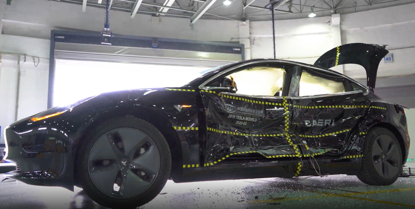 特斯拉，model 3碰撞測(cè)試,中保研model 3