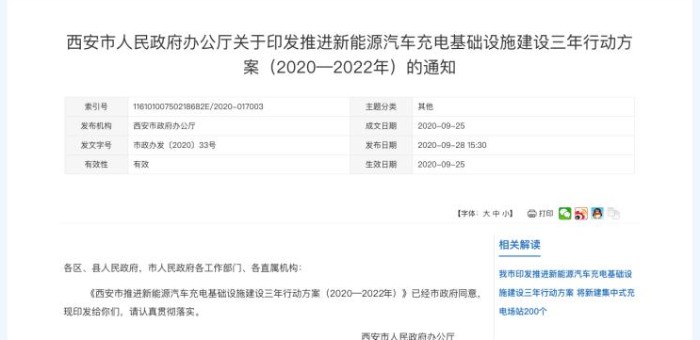 西安市推新能源汽車充電基礎(chǔ)設(shè)施方案