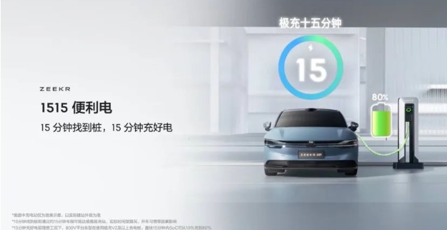 極氪金磚電池首搭007，15分鐘補(bǔ)能500多公里