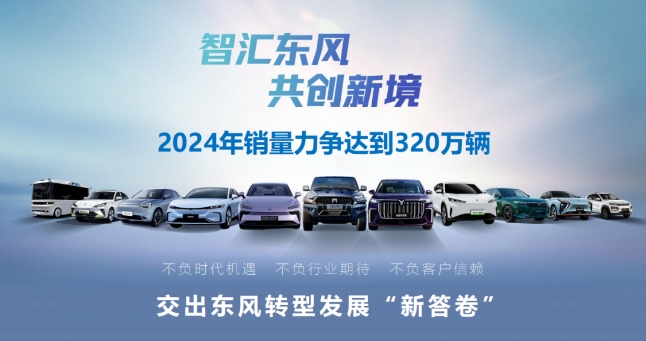 東風(fēng)汽車“集火”新能源，2024年挑戰(zhàn)銷量320萬輛